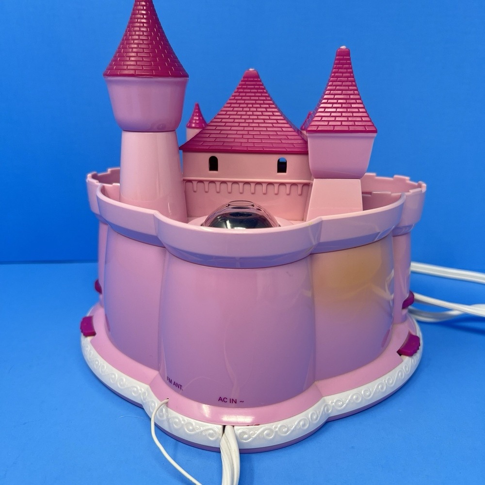 Disney Princess Castle Pink Alarm Clock Radio AM FM Music Kids Room Decor Tested - Picture 7 of 16